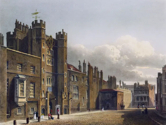 Framed Print : St Jamess Palace, London, 1819. Artist: Richard Reeve Framed Print : St Jamess Palace, London, 1819. Artist: Richard Reeve