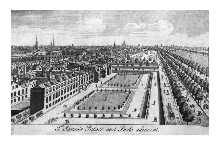 Framed Print : St. Jamess Palace and Parts adjacent, 1736. Creator: William Henry Toms Framed Print : St. Jamess Palace and Parts adjacent, 1736. Creator: William Henry Toms