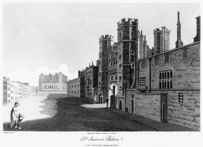 Framed Print : St Jamess Palace, Westminster, London, 1806. Artist: A Birrell Framed Print : St Jamess Palace, Westminster, London, 1806. Artist: A Birrell