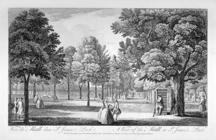 Framed Print : St Jamess Park, Westminster, London, 1745. Artist: William Henry Toms Framed Print : St Jamess Park, Westminster, London, 1745. Artist: William Henry Toms