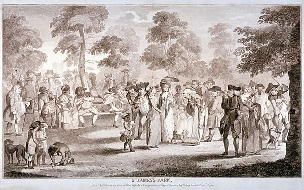 St Jamess Park, Westminster, London, 1783