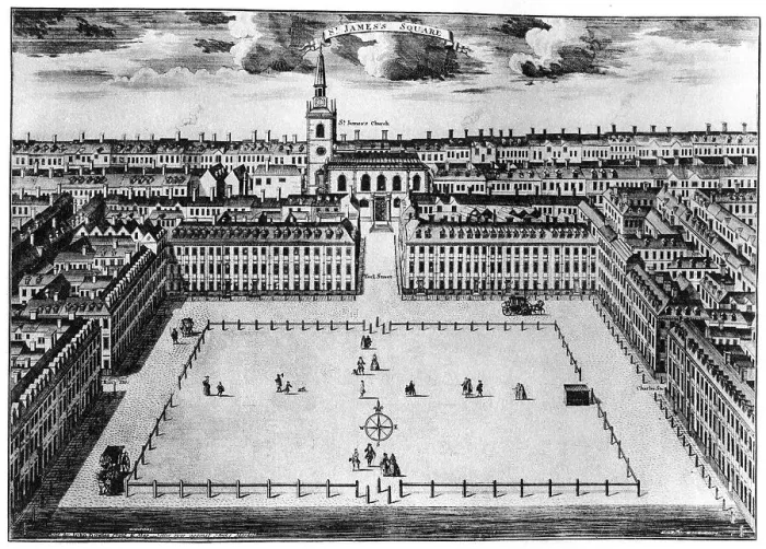 Framed Print : St Jamess Square, London, 18th century (1907) Framed Print : St Jamess Square, London, 18th century (1907)