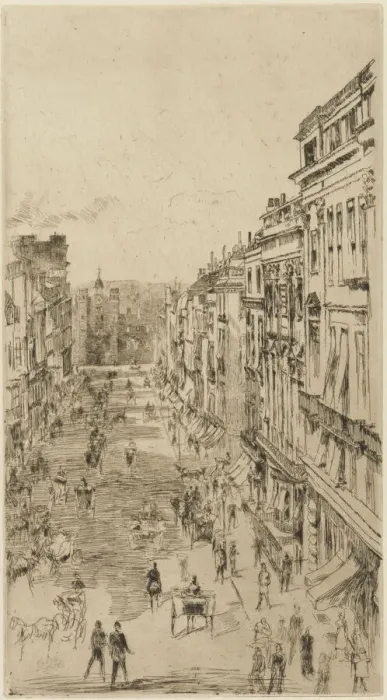 Framed Print : St. Jamess Street, 1878. Creator: James Abbott McNeill Whistler Framed Print : St. Jamess Street, 1878. Creator: James Abbott McNeill Whistler