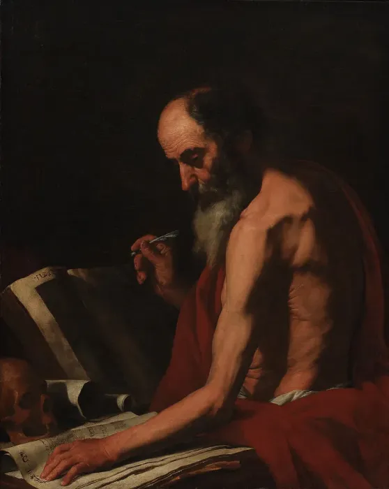 Framed Print : St Jerome, 1600-1699. Creators: Titian, Unknown Framed Print : St Jerome, 1600-1699. Creators: Titian, Unknown