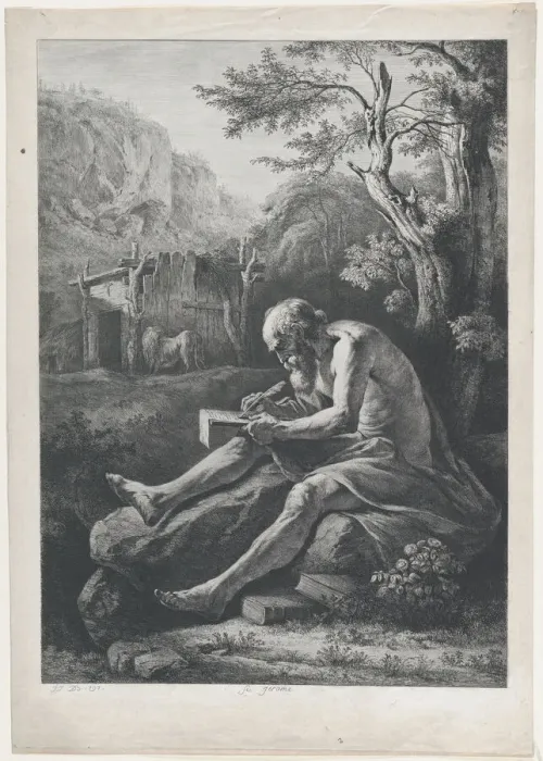 Framed Print : St. Jerome, 1797. Creator: Jean-Jacques de Boissieu Framed Print : St. Jerome, 1797. Creator: Jean-Jacques de Boissieu