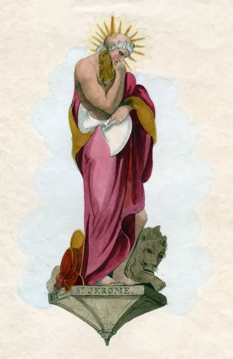Framed Print : St Jerome. Artist: E Price Framed Print : St Jerome. Artist: E Price