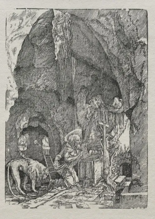 Framed Print : St. Jerome in the Cave, c. 1513-15. Creator: Albrecht Altdorfer (German, c. 1480-1538) Framed Print : St. Jerome in the Cave, c. 1513-15. Creator: Albrecht Altdorfer (German, c. 1480-1538)