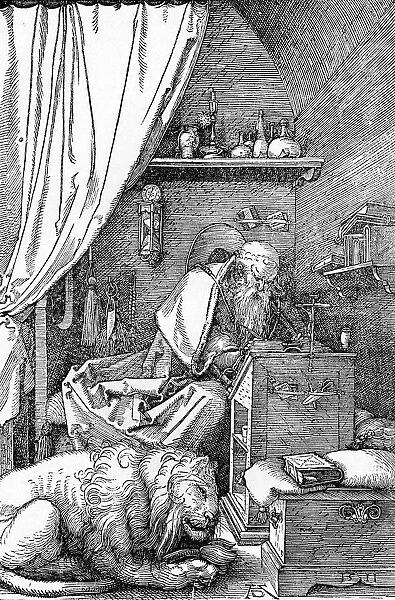 St. Jerome in His Cell, 1511, (1906). Artist: Albrecht Durer