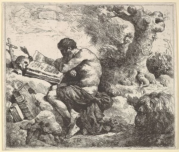 St. Jerome in a Landscape, 1762-63. Creator: Jean Jacques Lagrenee