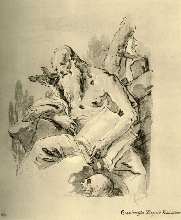 Framed Print : St. Jerome, mid 18th century, (1928). Artist: Giovanni Battista Tiepolo Framed Print : St. Jerome, mid 18th century, (1928). Artist: Giovanni Battista Tiepolo