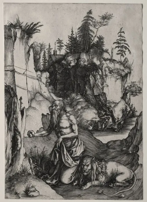 Framed Print : St. Jerome in Penitence, c. 1497. Creator: Albrecht Dürer (German, 1471-1528) Framed Print : St. Jerome in Penitence, c. 1497. Creator: Albrecht Dürer (German, 1471-1528)