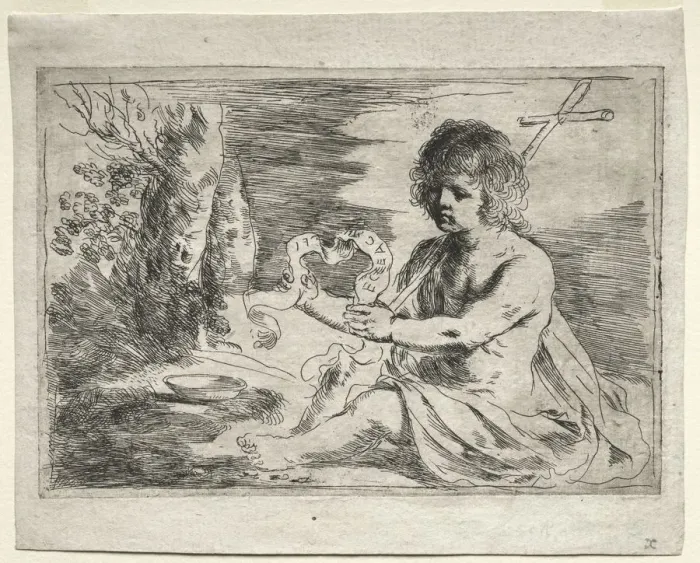Framed Print : St. John the Baptist, 1650s. Creator: Guercino (Italian, 1591-1666) Framed Print : St. John the Baptist, 1650s. Creator: Guercino (Italian, 1591-1666)