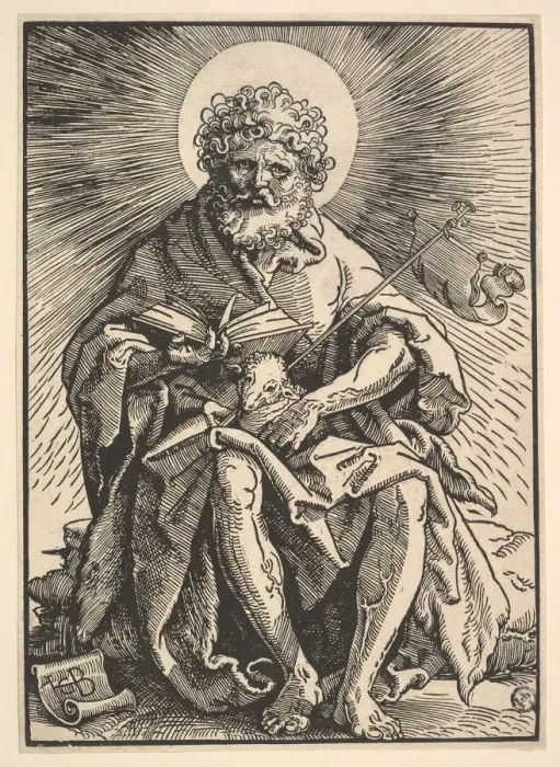 Framed Print : St. John the Baptist Holding the Lamb, ca. 1517. Creator: Hans Baldung Framed Print : St. John the Baptist Holding the Lamb, ca. 1517. Creator: Hans Baldung
