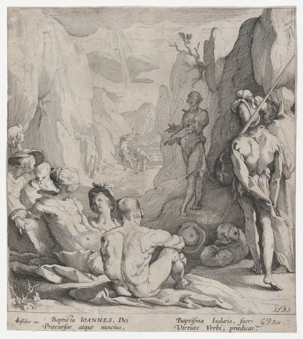 Framed Print : St. John the Baptist Preaching, 1593. Creator: Gerrit Pietersz Sweelink Framed Print : St. John the Baptist Preaching, 1593. Creator: Gerrit Pietersz Sweelink