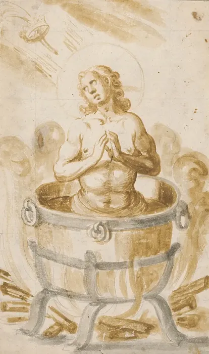 Framed Print : St. John in the Cauldron, 1701 / 1800. Creator: Unknown Framed Print : St. John in the Cauldron, 1701 / 1800. Creator: Unknown