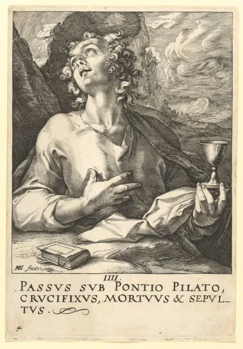 Framed Print : St. John, from Christ, the Apostles and St. Paul with the Creed, ca. 1589 Framed Print : St. John, from Christ, the Apostles and St. Paul with the Creed, ca. 1589