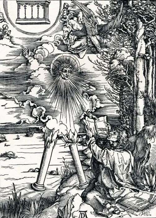 Framed Print : St John Devouring the Book, 1498 (1906). Artist: Albrecht Durer Framed Print : St John Devouring the Book, 1498 (1906). Artist: Albrecht Durer