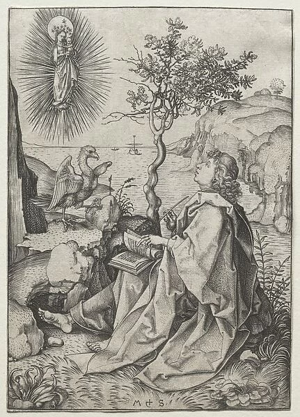 St. John the Evangelist on the Isle of Patmos. Creator: Martin Schongauer (German, c
