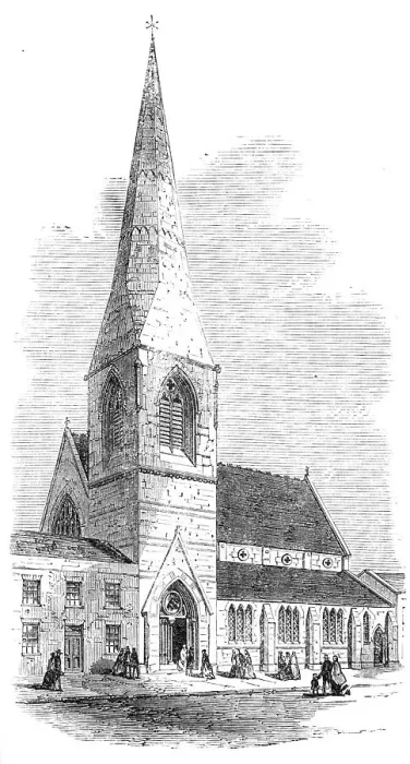 Framed Print : St. John the Evangelist, St. George's-in-the-East, 1869. Creator: Unknown Framed Print : St. John the Evangelist, St. George's-in-the-East, 1869. Creator: Unknown
