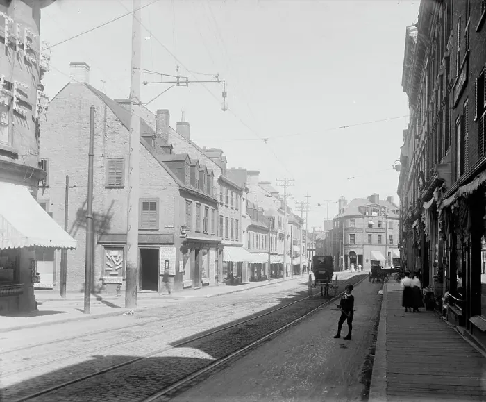 Framed Print : St. John St. Quebec, between 1900 and 1906. Creator: Unknown Framed Print : St. John St. Quebec, between 1900 and 1906. Creator: Unknown