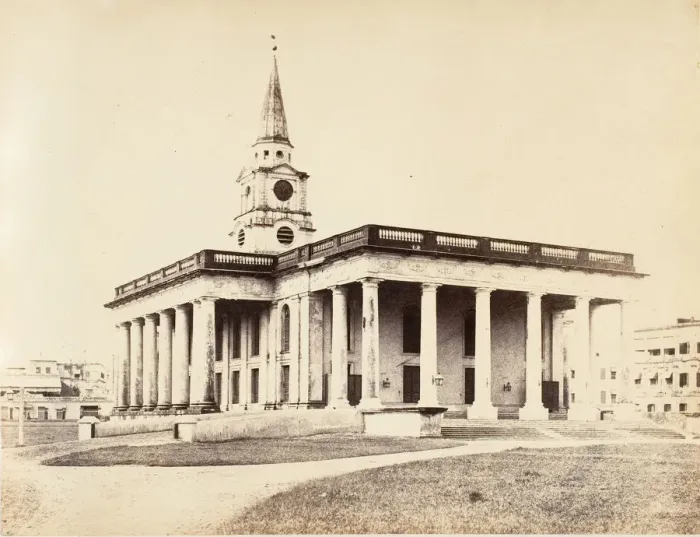 Framed Print : St. Johns Church, Calcutta, 1850s. Creator: Captain R. B. Hill Framed Print : St. Johns Church, Calcutta, 1850s. Creator: Captain R. B. Hill