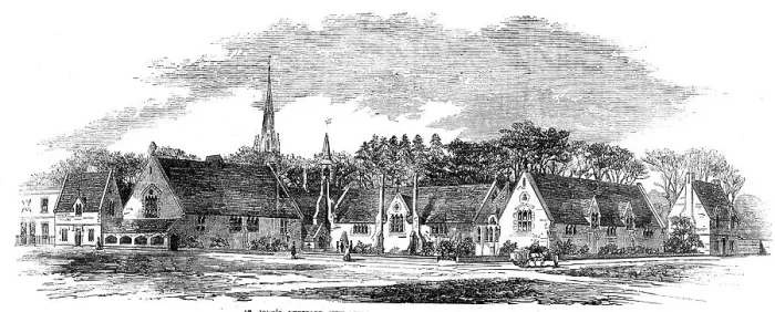 Framed Print : St. John's, Deptford, New Schools, Upper Lewisham Road, 1856. Creator: Unknown Framed Print : St. John's, Deptford, New Schools, Upper Lewisham Road, 1856. Creator: Unknown