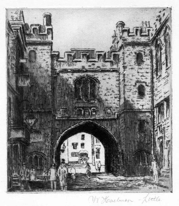 Framed Print : St Johns gateway, London, late 19th century. Artist: WH Little Framed Print : St Johns gateway, London, late 19th century. Artist: WH Little