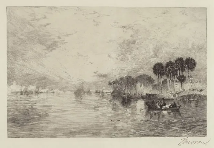 Framed Print : St. John's River, Florida, 1886. Creator: Thomas Moran Framed Print : St. John's River, Florida, 1886. Creator: Thomas Moran