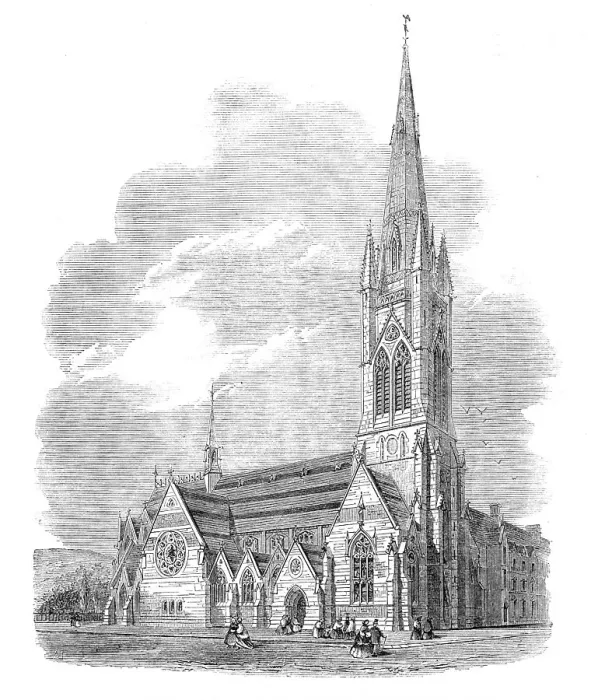 Framed Print : St. John's Roman Catholic Church, South Parade, Bath, 1864. Creator: Unknown Framed Print : St. John's Roman Catholic Church, South Parade, Bath, 1864. Creator: Unknown