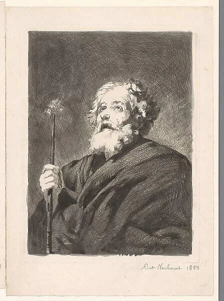 St Joseph with Staff, 1888. Creator: Pieter Verhaert