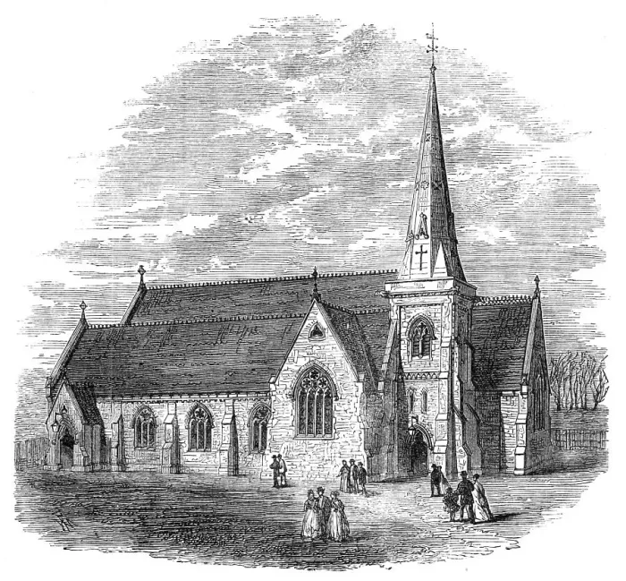 Framed Print : St. Jude's Church, Brockwell Park, Brixton, 1869. Creator: Unknown Framed Print : St. Jude's Church, Brockwell Park, Brixton, 1869. Creator: Unknown
