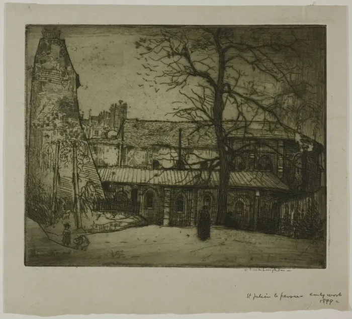 Framed Print : St. Julien-le-Pauvre, 1899. Creator: Donald Shaw MacLaughlan Framed Print : St. Julien-le-Pauvre, 1899. Creator: Donald Shaw MacLaughlan