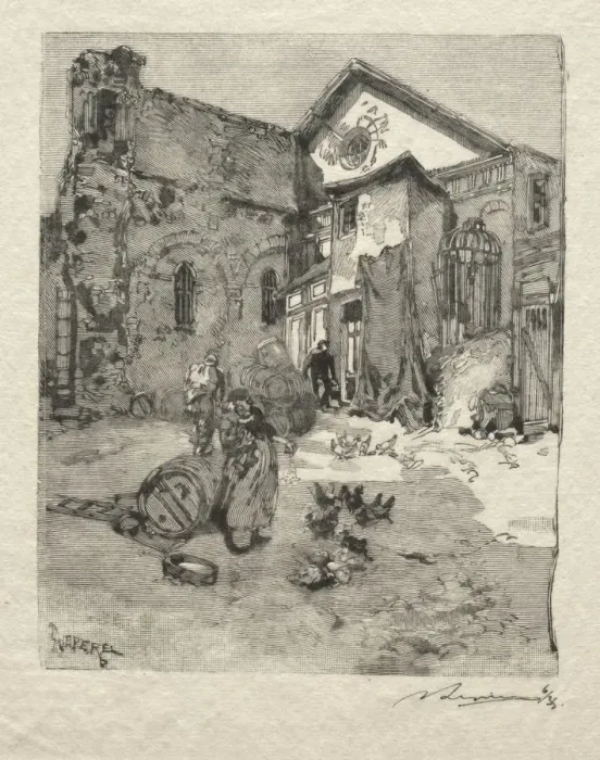 Framed Print : St. Julien le Pauvre: Le Portail. Creator: Auguste Louis Lepere (French, 1849-1918) Framed Print : St. Julien le Pauvre: Le Portail. Creator: Auguste Louis Lepere (French, 1849-1918)
