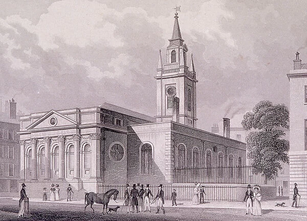St Lawrence Jewry, London, c1830. Artist: James Tingle