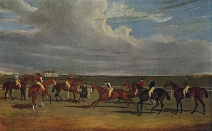 Framed Print : The St. Leger of 1828, c1829, (1922). Artist: John Frederick Hering Framed Print : The St. Leger of 1828, c1829, (1922). Artist: John Frederick Hering
