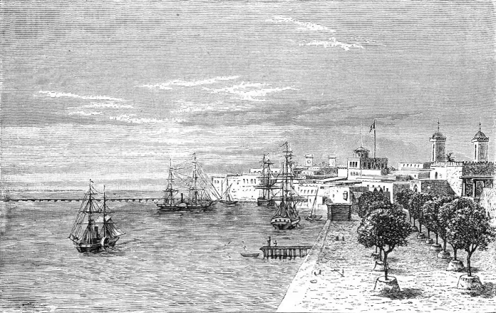 Framed Print : St. Louis, Senegal, viewed from the north; Journey from the Senegal to the Niger, 1875. Creator: Unknown Framed Print : St. Louis, Senegal, viewed from the north; Journey from the Senegal to the Niger, 1875. Creator: Unknown