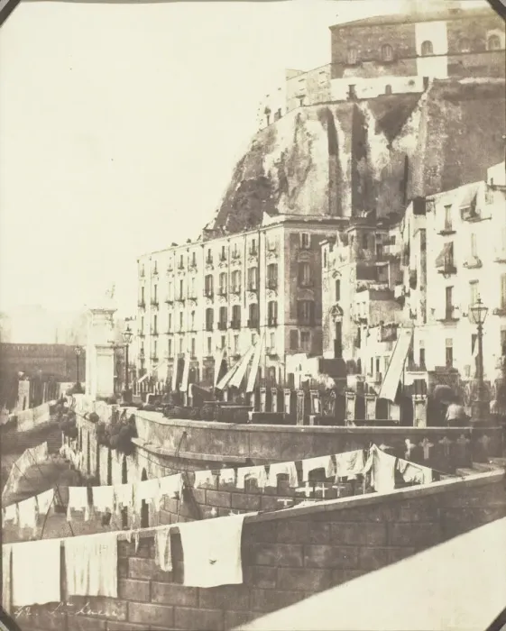 Framed Print : St. Lucia, Naples, 1846. Creator: Calvert Jones Framed Print : St. Lucia, Naples, 1846. Creator: Calvert Jones