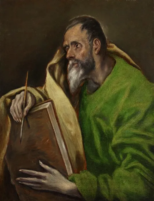 Framed Print : St Luke, about 1610-1614. Creator: El Greco Framed Print : St Luke, about 1610-1614. Creator: El Greco
