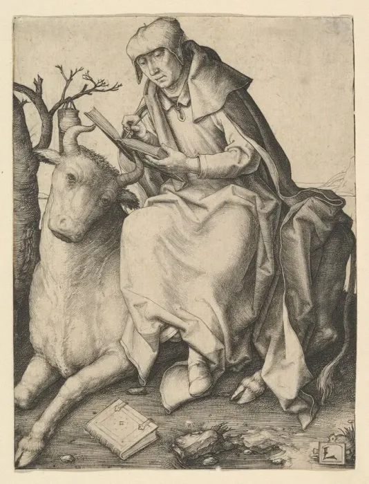 Framed Print : St. Luke, ca. 1508. Creator: Lucas van Leyden Framed Print : St. Luke, ca. 1508. Creator: Lucas van Leyden