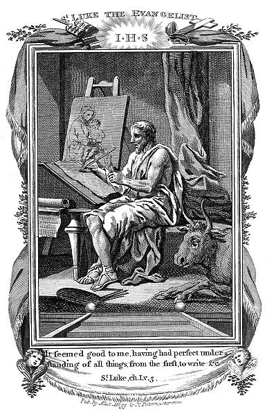 St Luke the Evangelist writing his gospel, c1808
