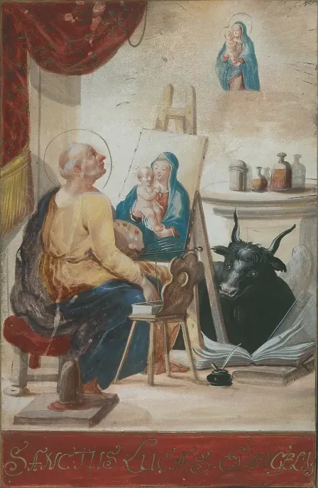 Framed Print : St. Luke Painting the Madonna, 1700-1730. Creator: Unknown Framed Print : St. Luke Painting the Madonna, 1700-1730. Creator: Unknown