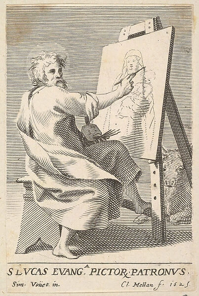 St. Luke Painting the Virgin, 1625. Creator: Claude Mellan