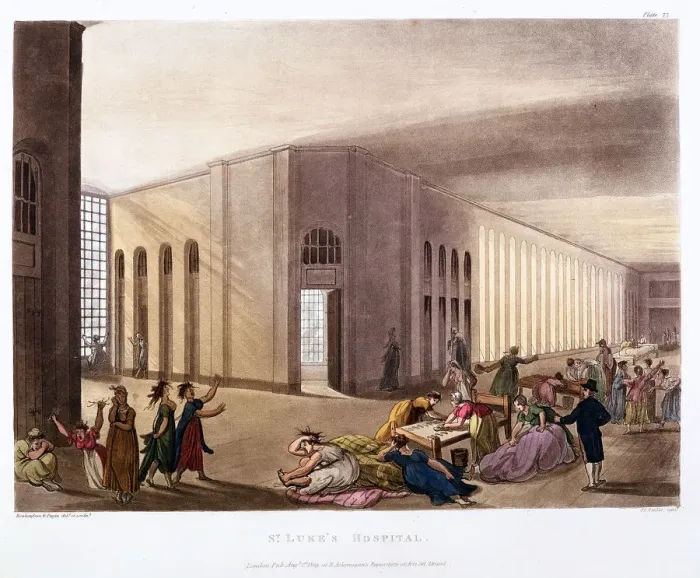 Framed Print : St Lukes Hospital, Old Street, London, 1808-1811. Artist: Thomas Rowlandson Framed Print : St Lukes Hospital, Old Street, London, 1808-1811. Artist: Thomas Rowlandson