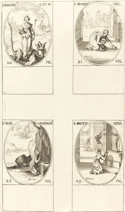 Framed Print : St. Margaret of Antioch; St. Praxedes; St. Mary Magdalene; St. Bridget of Sweden Framed Print : St. Margaret of Antioch; St. Praxedes; St. Mary Magdalene; St. Bridget of Sweden