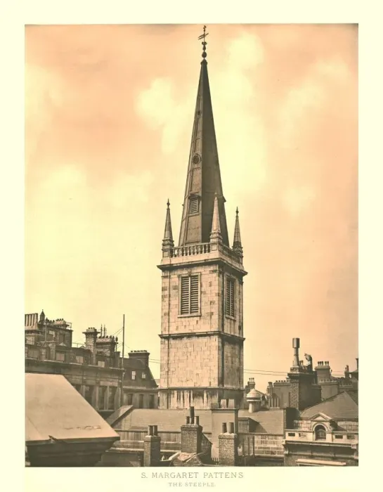 Framed Print : St Margaret Pattens, The Steeple, mid-late 19th century. Creator: Unknown Framed Print : St Margaret Pattens, The Steeple, mid-late 19th century. Creator: Unknown