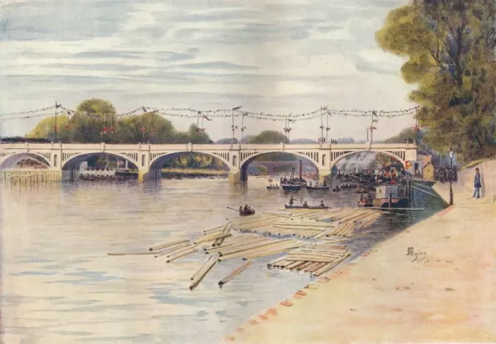 Framed Print : St. Margarets Lock, Opening Ceremony, 1893, (1914). Artist: Jamess Ogilvy Framed Print : St. Margarets Lock, Opening Ceremony, 1893, (1914). Artist: Jamess Ogilvy