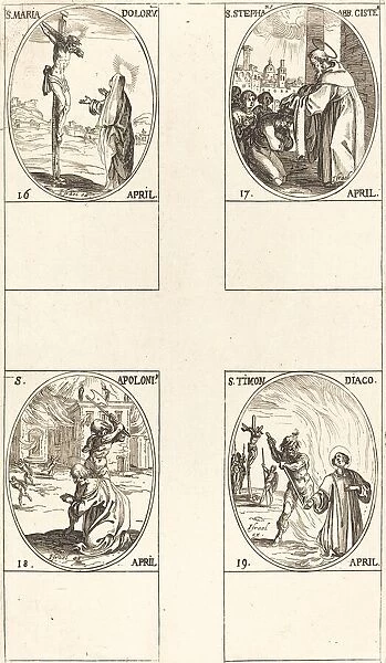 St. Maria Doloru; St. Stephen, Abbot; St. Apoloni; St. Timon. Creator: Jacques Callot