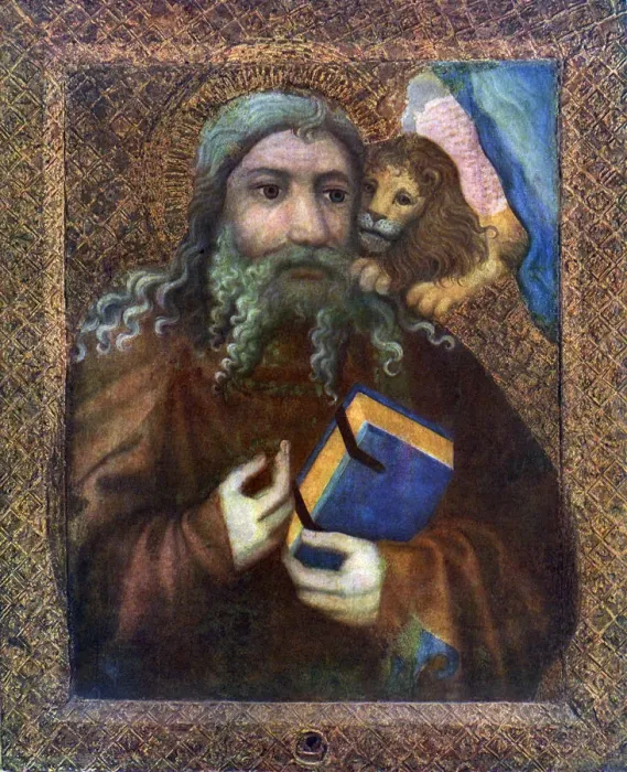 Framed Print : St Mark, 1365-1367 (1955). Artist: Master Theodoric Framed Print : St Mark, 1365-1367 (1955). Artist: Master Theodoric
