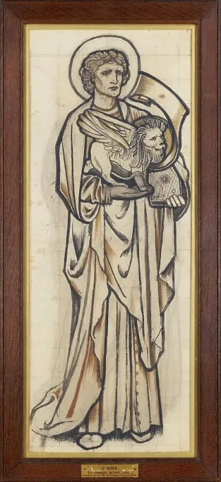 Framed Print : St Mark the Evangelist, 1863-4. Creator: Sir Edward Coley Burne-Jones Framed Print : St Mark the Evangelist, 1863-4. Creator: Sir Edward Coley Burne-Jones