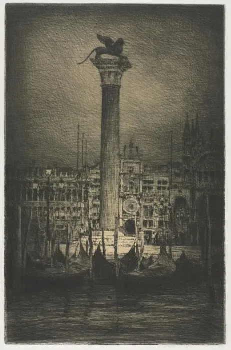 Framed Print : St. Marks Piazza, 1910. Creator: Mortimer Menpes (British, 1860-1938) Framed Print : St. Marks Piazza, 1910. Creator: Mortimer Menpes (British, 1860-1938)